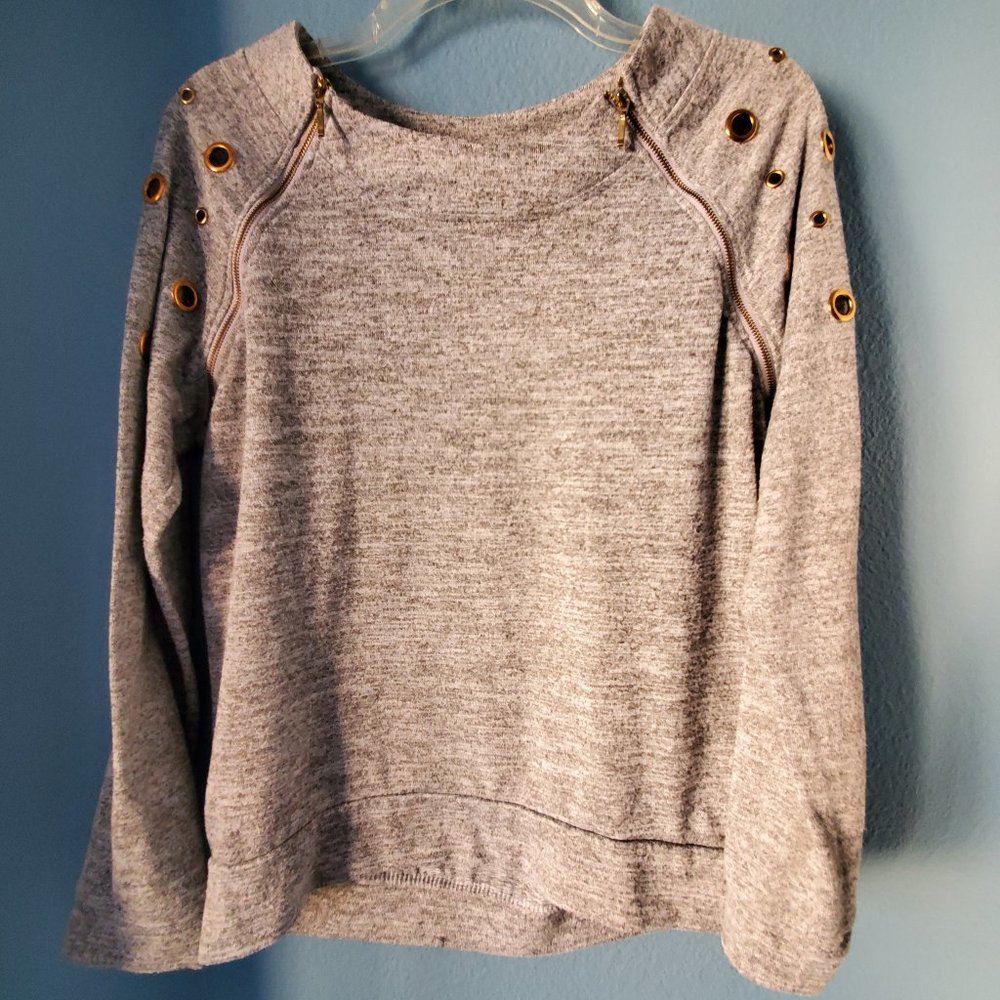 Always Indigo, Size M, Gray Sweater